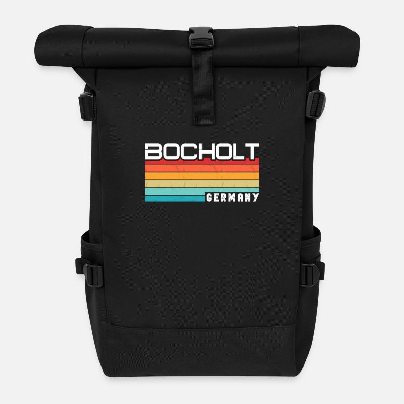 Bocholterin Bocholter Bocholt - Rolltop Rucksack - Schwarz