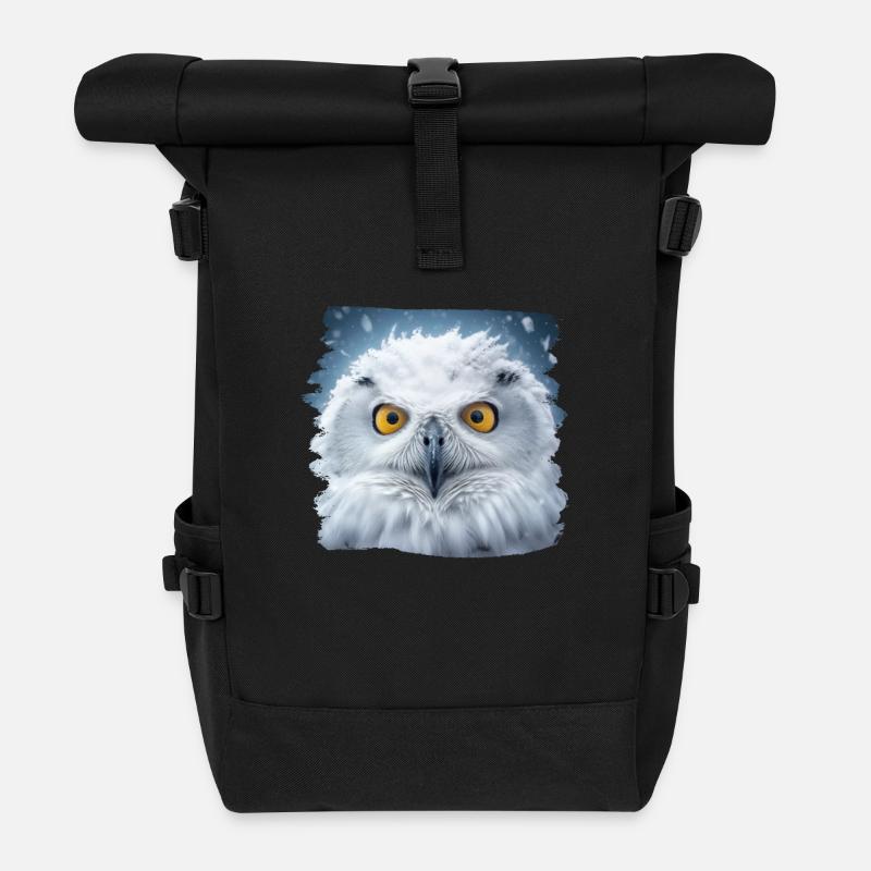 Owls Owl Owl Eagle Owl Night Owl Owl - Roll Top Backpack - black
