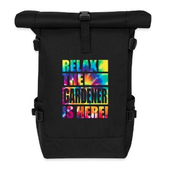 Gardener Lustiger Spruch - Rolltop Rucksack - Schwarz - Vorne