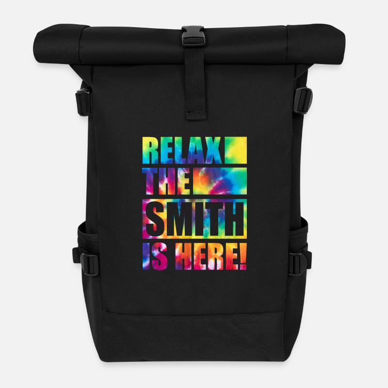 Smith Lustiger Spruch - Rolltop Rucksack - Schwarz