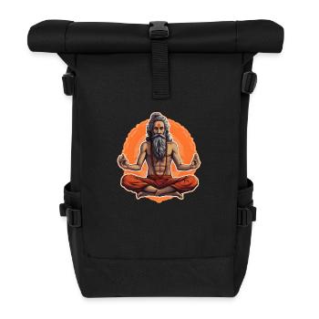 Spiritualität Yoga Guru - Rolltop Rucksack - Schwarz - Vorne