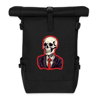 Skeleton Halloween Suit - Roll Top Backpack - black - Front