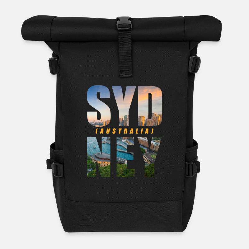 Sydney Australien Souvenir - Rolltop Rucksack - Schwarz