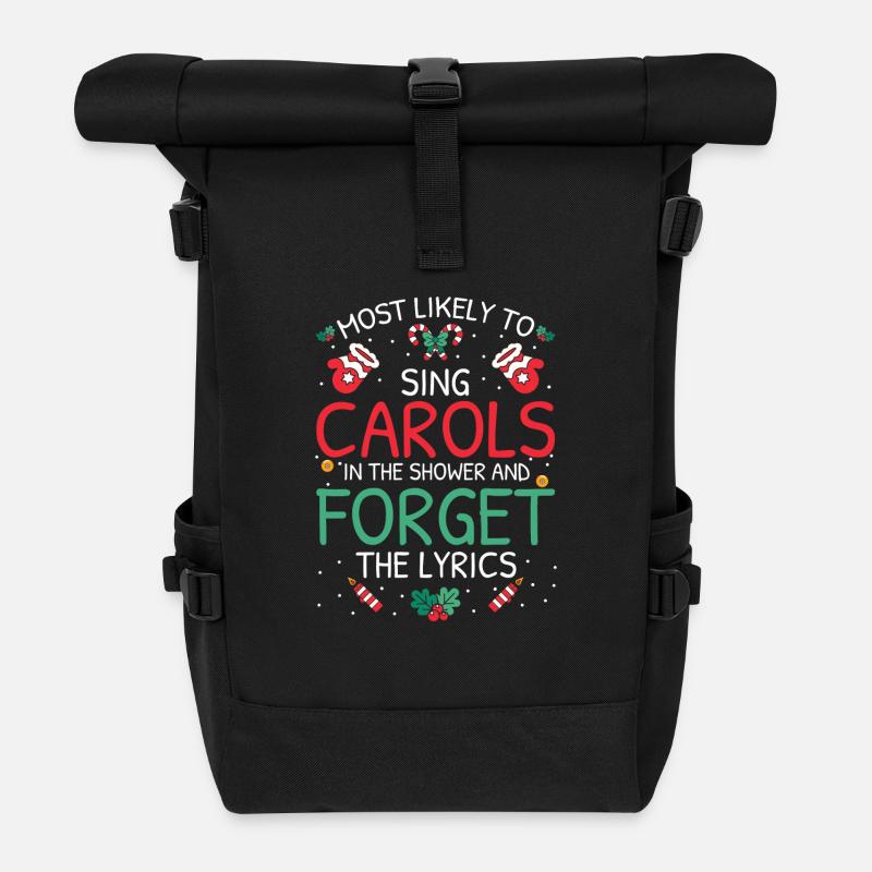 Am ehesten zu Weihnachten - Rolltop Rucksack - Schwarz