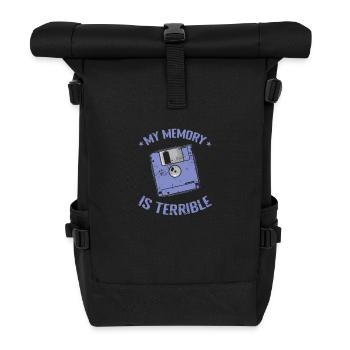 My Memory is Terrible floppy disk memory module - Roll Top Backpack - black - Front