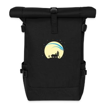 Étoiles filantes dans le ciel nocturne - Sac à dos roll top - noir - Devant