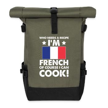 French Cuisine Cook Chef I´m French Of Course I - Roll Top Backpack - olive/black - Front