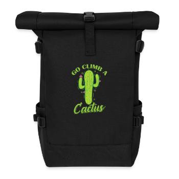 Escaladez une plante de cactus - Sac à dos roll top - noir - Devant