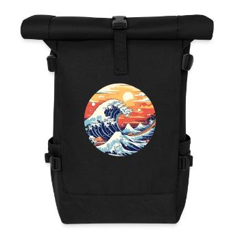 Große Welle La Grande Vague Kanagawa - Sac à dos roll top - noir - Devant
