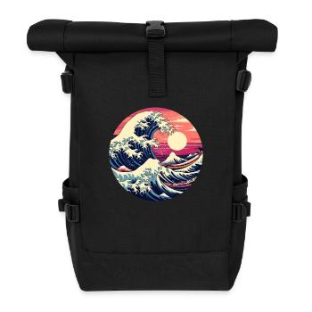 Große Welle La Grande Vague Kanagawa - Sac à dos roll top - noir - Devant