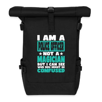Police Officer - Roll Top Backpack - black - Front