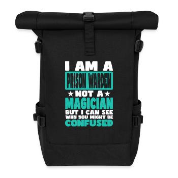 Prison Warden - Roll Top Backpack - black - Front