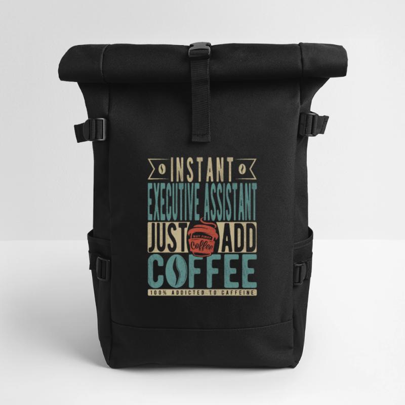 Assistant de direction instantané Il suffit d’ajouter du café Sac à dos roll top
