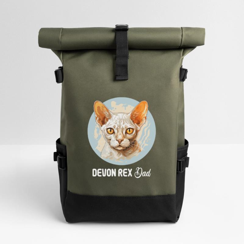 Devon Rex Kitten Devon Rex Cat Roll Top Backpack