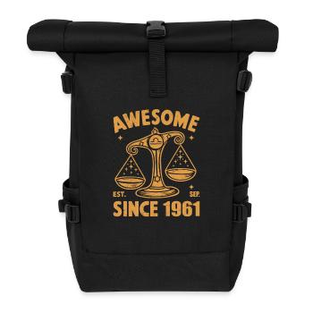 Awesome Since 1961 Libra Geburtstag - Rolltop Rucksack - Schwarz - Vorne
