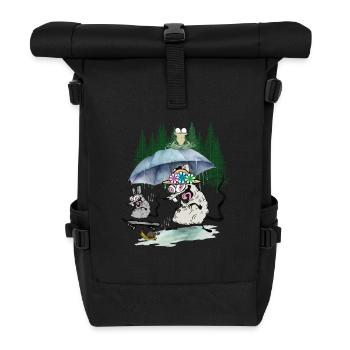 Family Mouse Forest Excursion Leisure Rat Rats - Roll Top Backpack - black - Front
