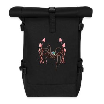 Spider Hanging Hammock Spider Web - Roll Top Backpack - black - Front
