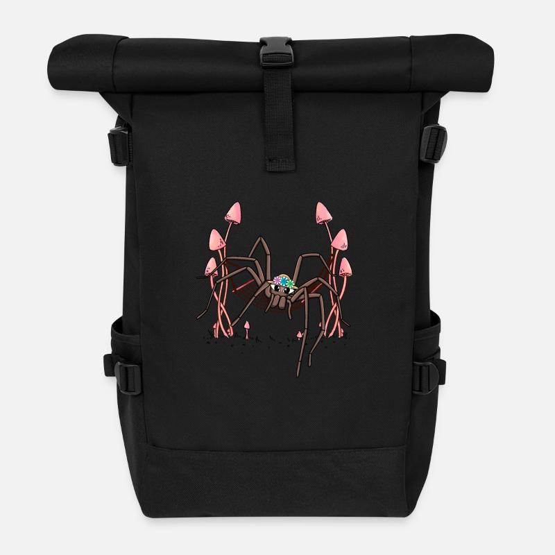 Spinne Spinnen abhängen Hängematte Spinnennetz - Rolltop Rucksack - Schwarz