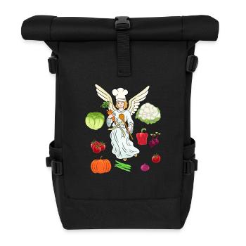 himmlisch Kochkunst Gastgeber Kochen Köche Koch - Rolltop Rucksack - Schwarz - Vorne