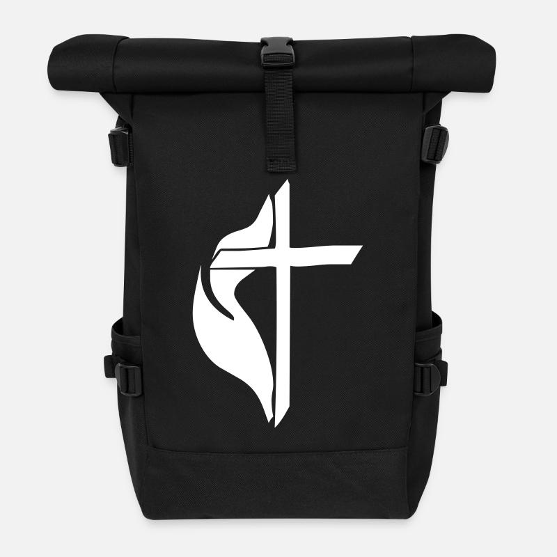 Croix chrétienne - Sac à dos roll top - noir