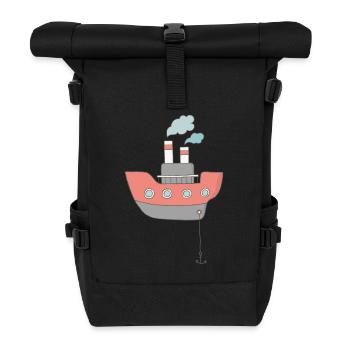 Boot - Rolltop Rucksack - Schwarz - Vorne