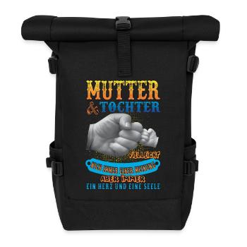 mutter und tochter - Rolltop Rucksack - Schwarz - Vorne