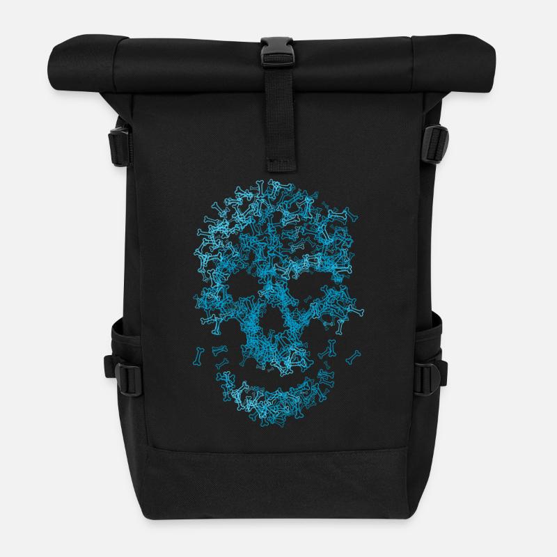 Skull of bones - Roll Top Backpack - black