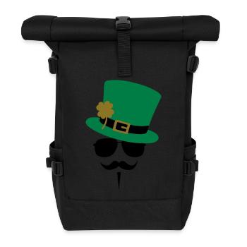 Go Green Moustache - Rolltop Rucksack - Schwarz - Vorne