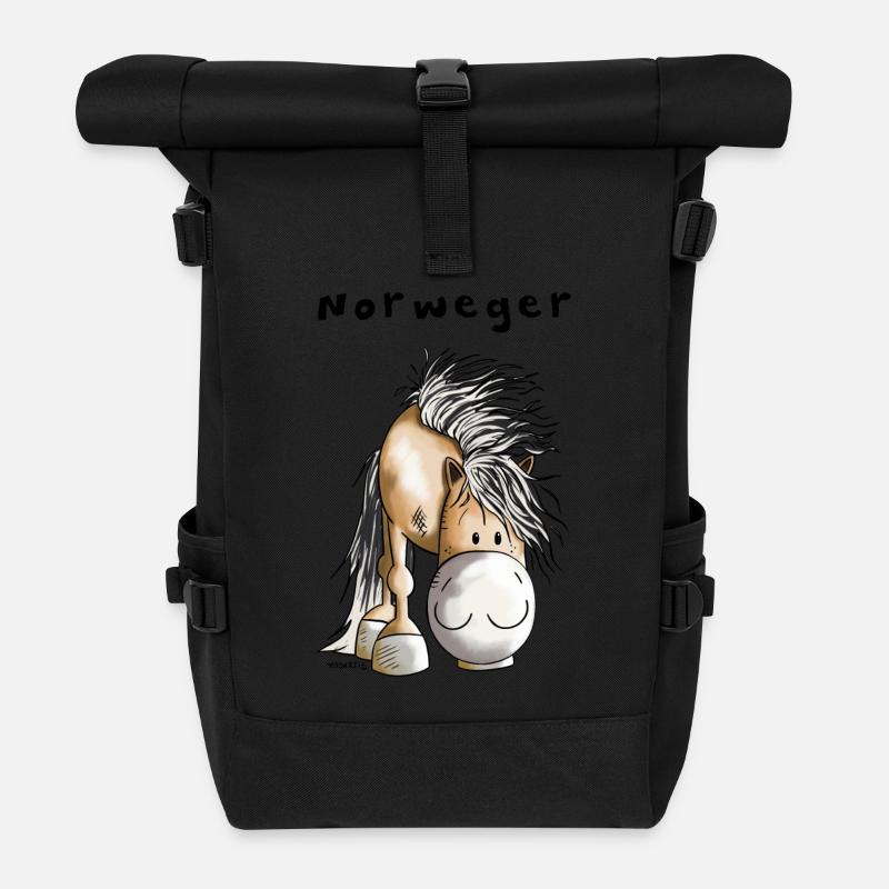 Süßer Norweger - Rolltop Rucksack - Schwarz