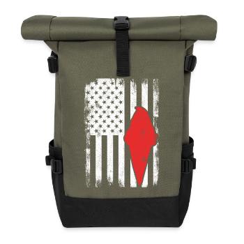 Crème glacée des États-Unis - Sac à dos roll top - olive/noir - Devant