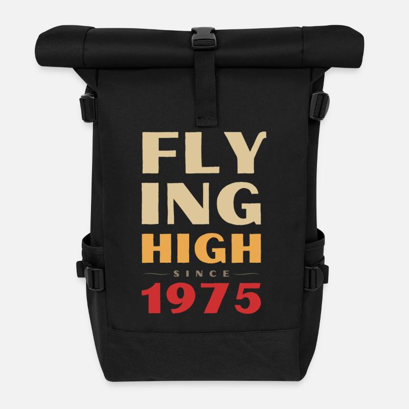 Hoch hinaus seit 1975 - Rolltop Rucksack - Schwarz