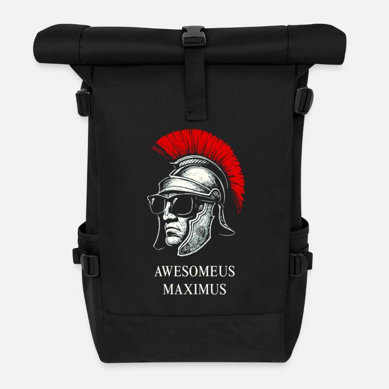 AWESOMEUS MAXIMUS - Rolltop Rucksack - Schwarz