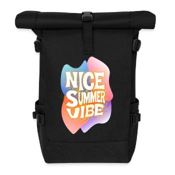 Nice summer vibe - Roll Top Backpack - black - Front