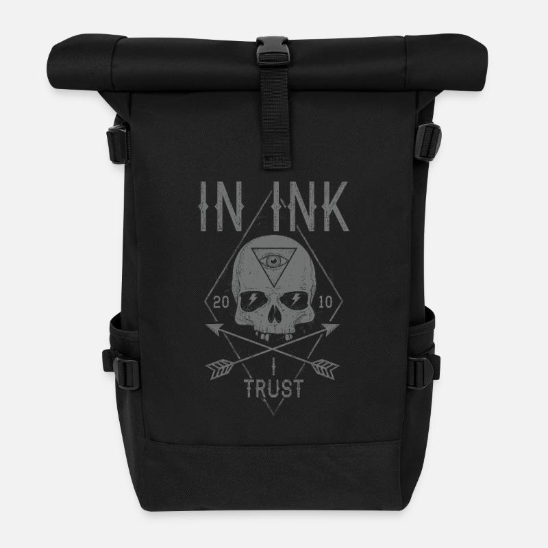 In Ink I Trust - Rolltop Rucksack - Schwarz