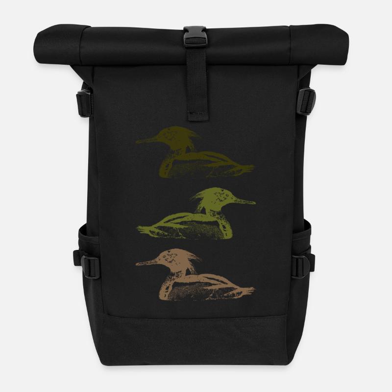 MERGUS - Roll Top Backpack - black