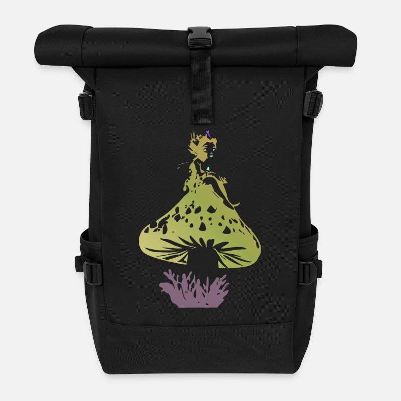 champignon fantaisie - Sac à dos roll top - noir