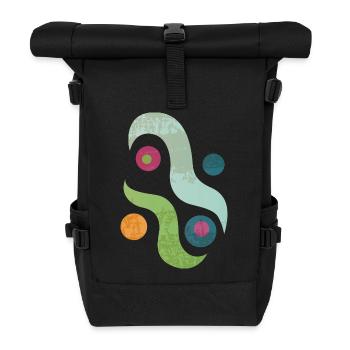 Yoga design_46 - Roll Top Backpack - black - Front