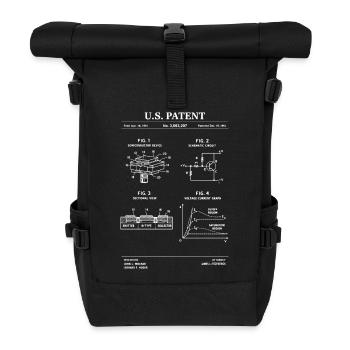 Plan de brevet du schéma de circuit - Sac à dos roll top - noir - Devant