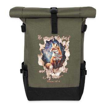 Bible Quote Christian - Sac à dos roll top - olive/noir - Devant
