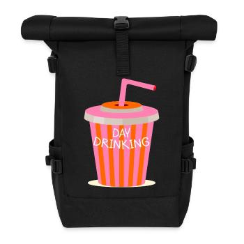 Tagestrinken - Rolltop Rucksack - Schwarz - Vorne