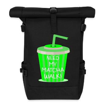 Matcha Walk - Rolltop Rucksack - Schwarz - Vorne