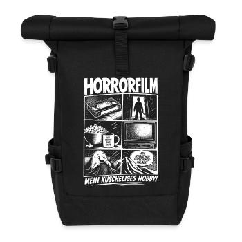 Horrorfilm Nostalgie VHS Kino Retro - Rolltop Rucksack - Schwarz - Vorne