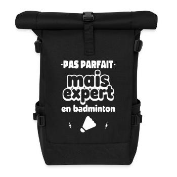expert en badminton - Sac à dos roll top - noir - Devant