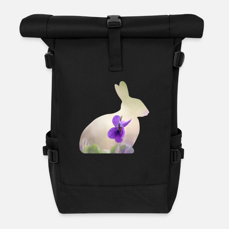 Lapin Lapin - Sac à dos roll top - noir