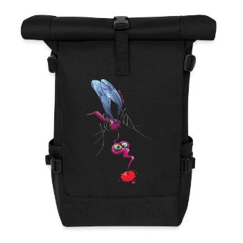 Mosquito Sucking Blood - Roll Top Backpack - black - Front