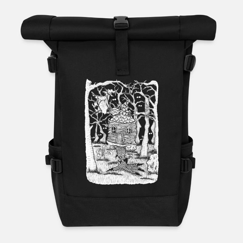 Witch - Sac à dos roll top - noir