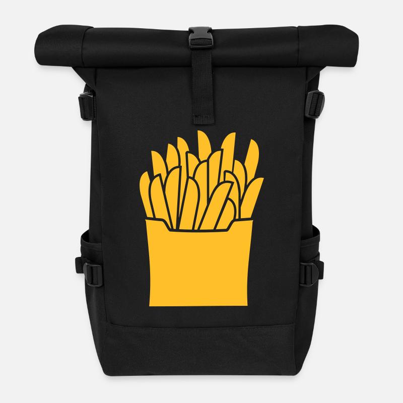 Pommes - Rolltop Rucksack - Schwarz
