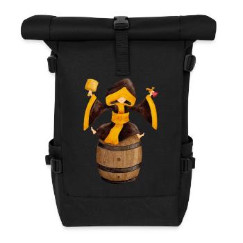 Münchner Kindl au tapping avec fût de bière - Sac à dos roll top - noir - Devant