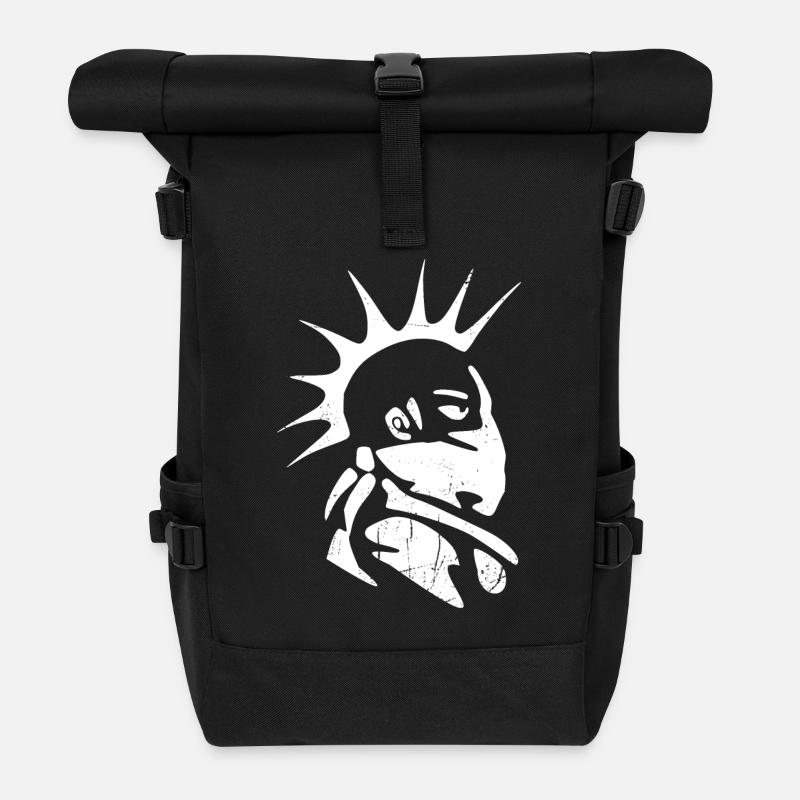 Punk - Rolltop Rucksack - Schwarz