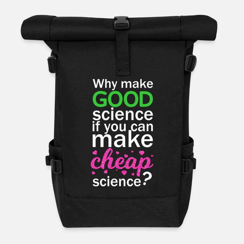 Cheap Science - Rolltop Rucksack - Schwarz